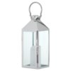 Stainless Steel Lantern With Wax Flickering Flame Candle 